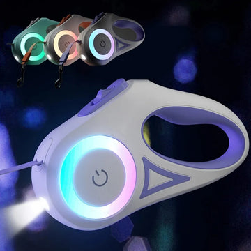 GlowLead Retractable LED Dog Leash