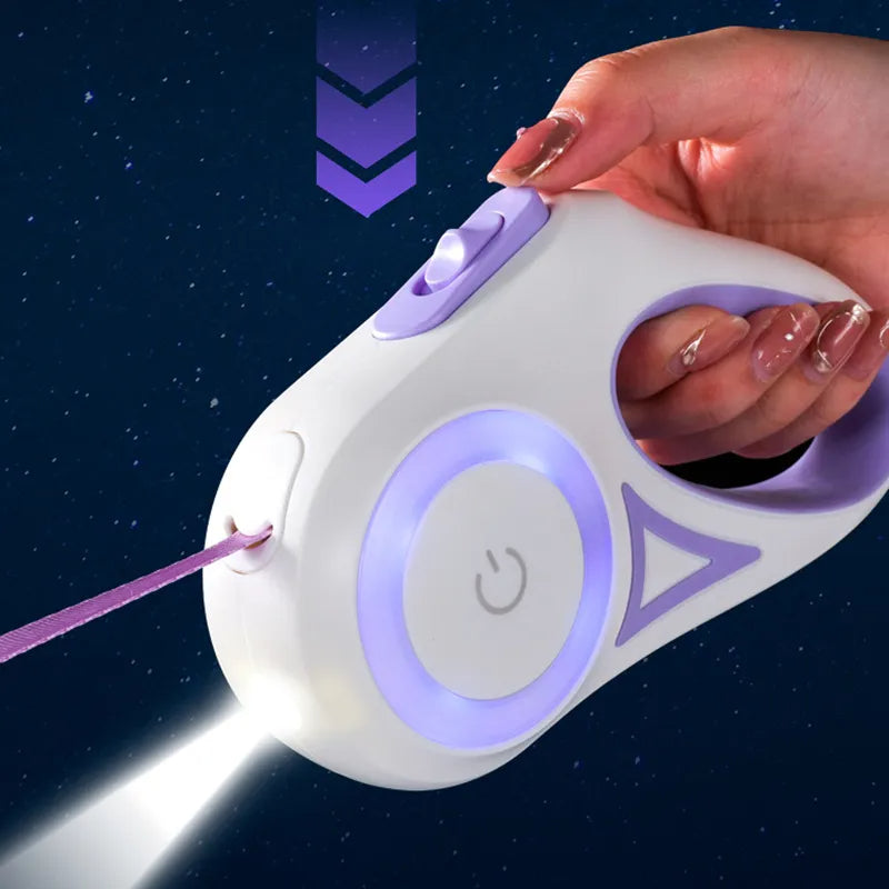 GlowLead Retractable LED Dog Leash