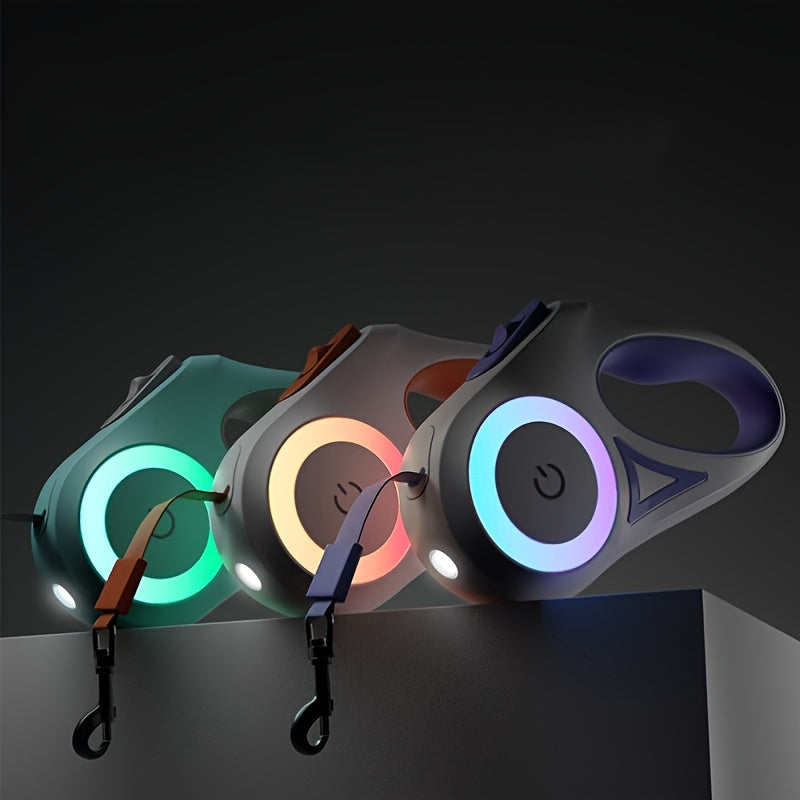 GlowLead Retractable LED Dog Leash