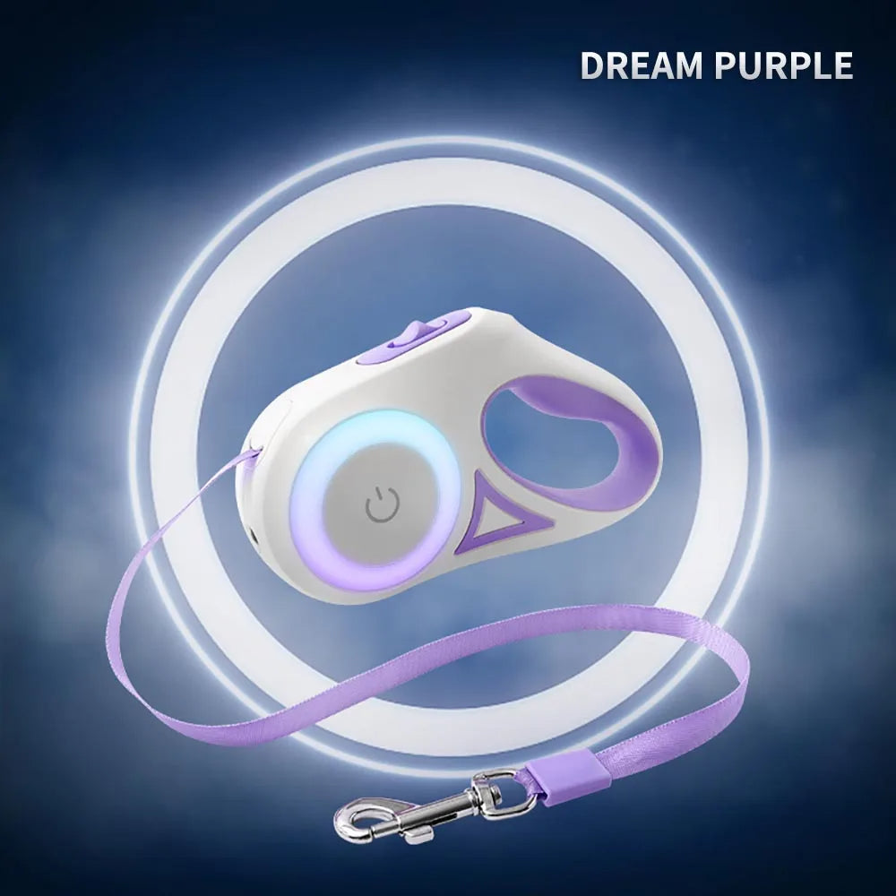 GlowLead Retractable LED Dog Leash