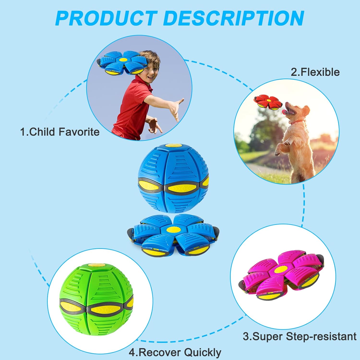GlowDisc Flying Dog Ball