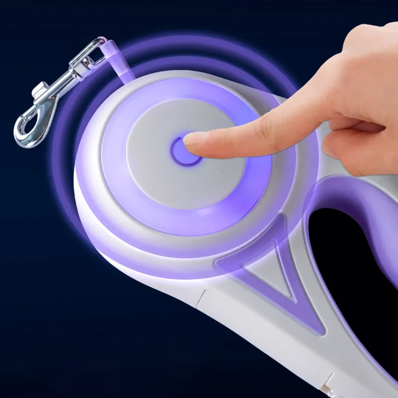 GlowLead Retractable LED Dog Leash